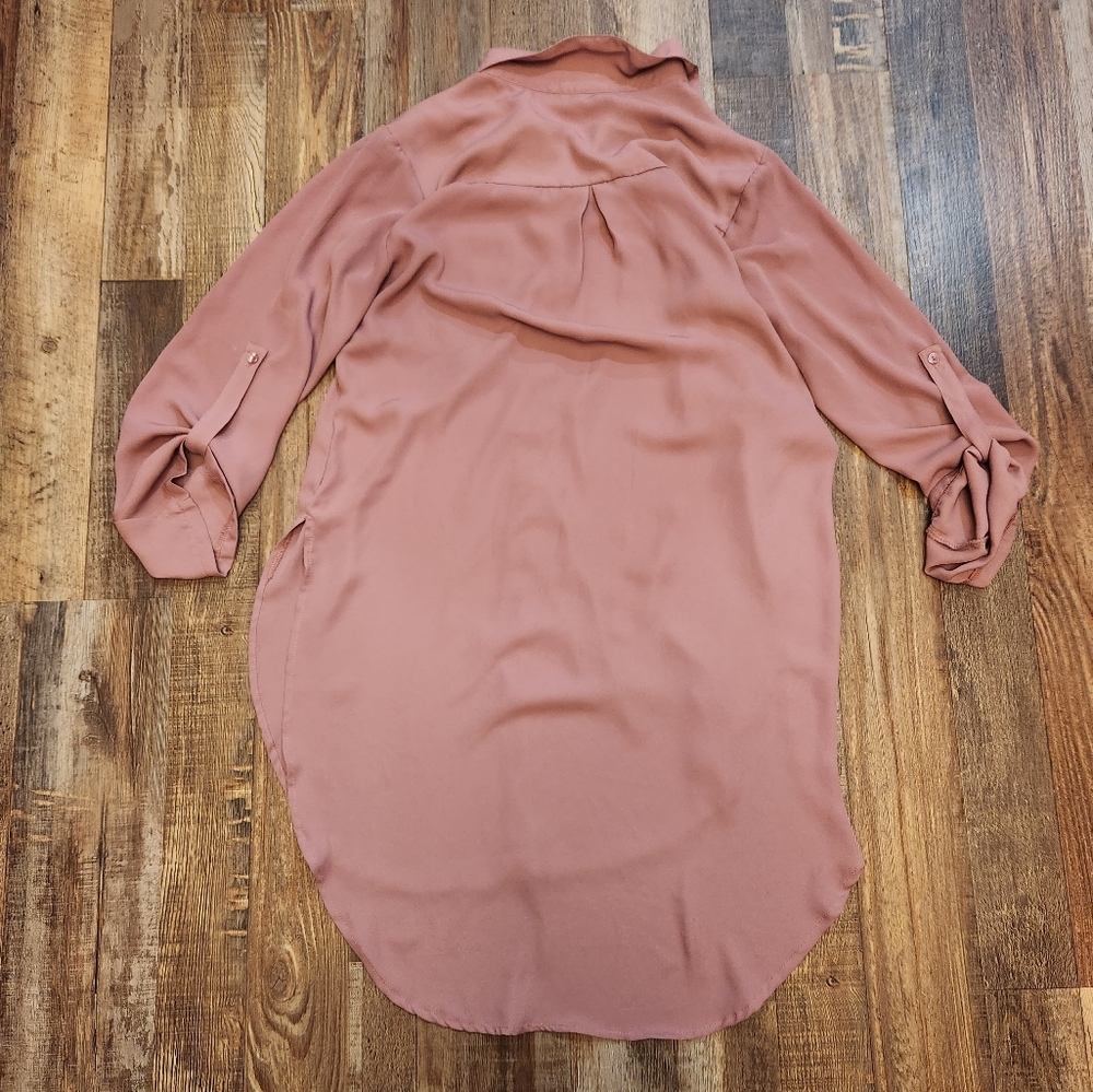 BKE Red Long Button Down Shirt - Picture 4 of 5